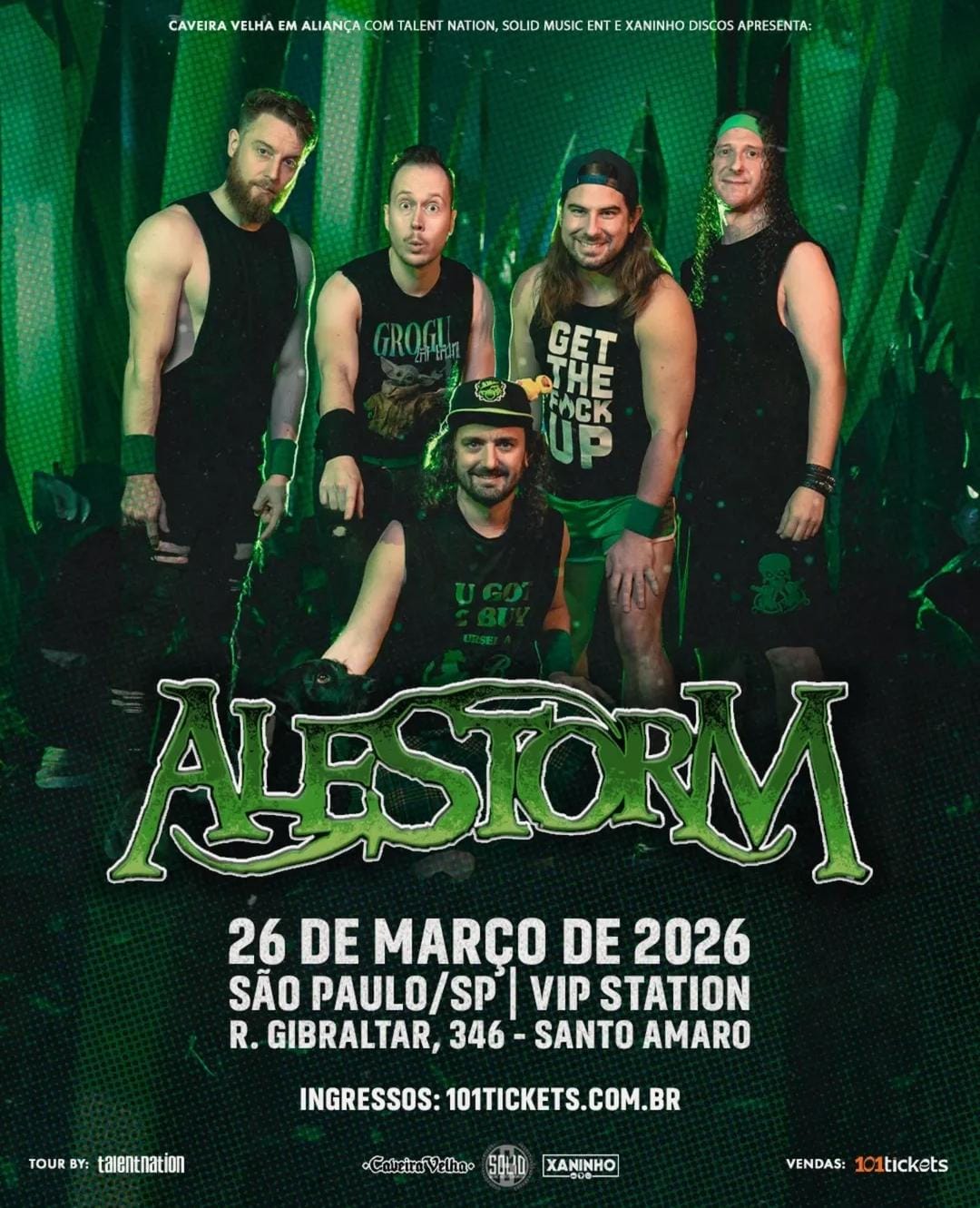 ALESTORM fará apresentação única no Brasil em março de 2026