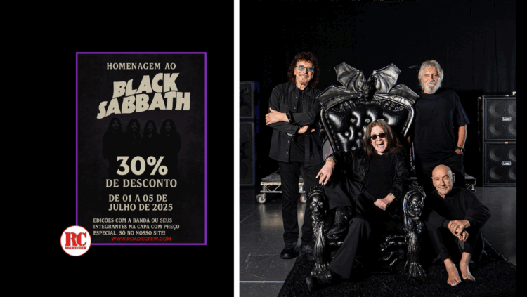 Promoção Roadie Crew: edições com BLACK SABBATH na capa com desconto até 05 de julho