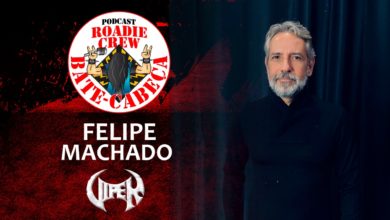Photo of FELIPE MACHADO (VIPER) no BATE-CABEÇA da Roadie Crew; assista ao podcast