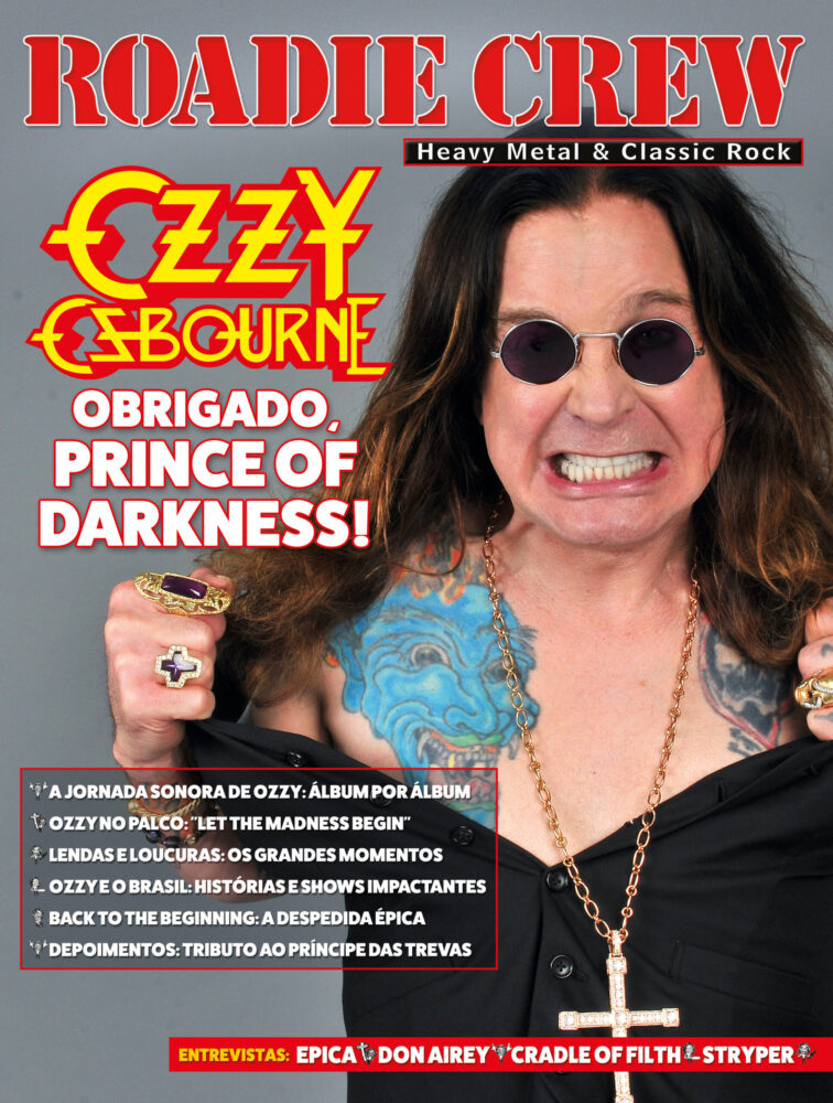 Ozzy Osbourne é o destaque da edição #287 da Roadie Crew