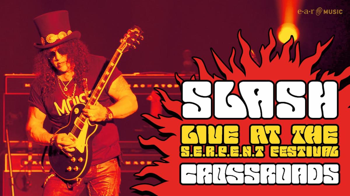 SLASH lança single “Crossroads (Live)”; álbum e filme ao vivo “Live at the S.E.R.P.E.N.T. Festival” sai em novembro