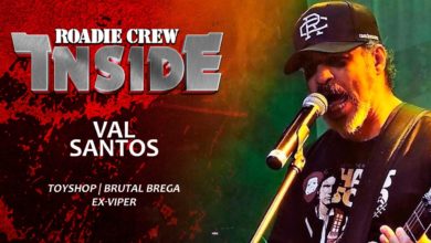 Photo of VAL SANTOS (BRUTAL BREGA, TOY SHOP / ex-VIPER) no Inside, da Roadie Crew; veja a entrevista em vídeo