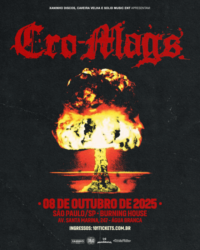 CRO-MAGS: lenda do crossover/hardcore se apresenta em São Paulo em outubro