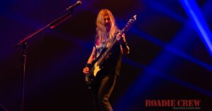 James LoMenzo baixista do Megadeth durante show em São Paulo em 2024