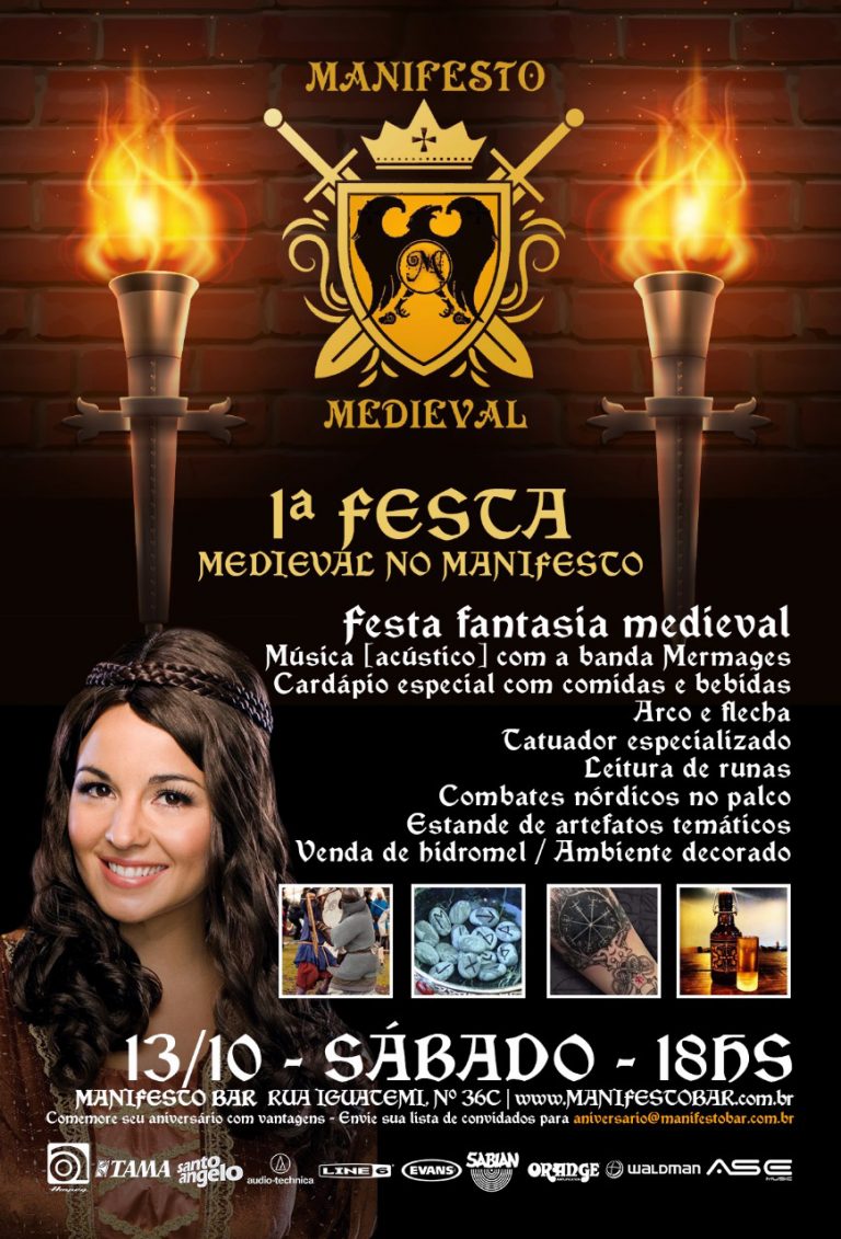 Manifesto Festa Medieval 2018 Flyer Roadie Crew