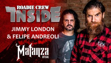 Photo of JIMMY LONDON e FELIPE ANDREOLI no Inside, da Roadie Crew; veja a entrevista em vídeo